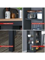 Bancada Cozinha Gourmet Ditália 3 Prateleiras Cd-1022 Preto