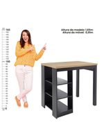 Bancada Cozinha Gourmet Ditália 3 Prateleiras Cd-1022 Preto