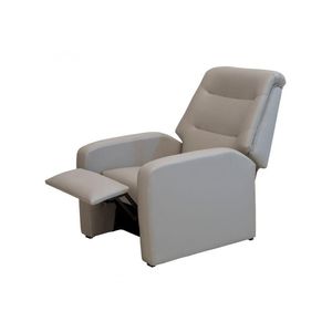 Poltrona Do Papai Reclinável Classic Bege Corino