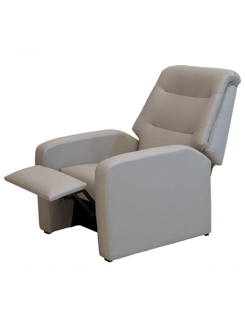 Poltrona Do Papai Reclinável Classic Bege Corino