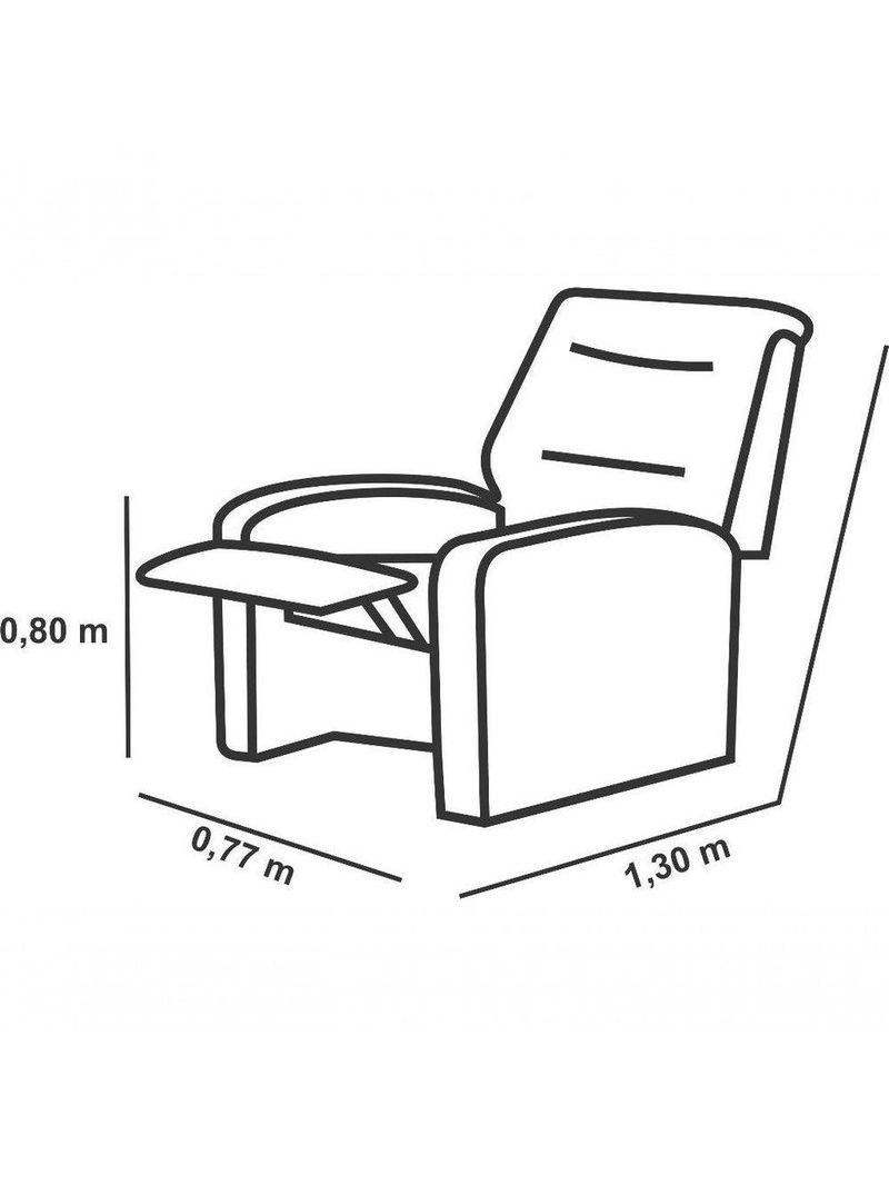 Poltrona Do Papai Reclinável Classic Bege Corino