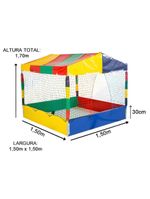 Kit Pula Pula 2,30m + Piscina De Bolinhas 1,50m + 1000 Bolinhas + Escorregador Médio + 2 Gangorras