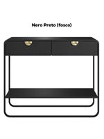 Aparador Organico 2 Gavetas 100cm 28066 Artesano Nero Preto