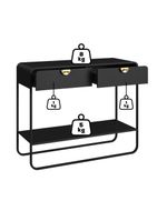 Aparador Organico 2 Gavetas 100cm 28066 Artesano Nero Preto