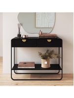 Aparador Organico 2 Gavetas 100cm 28066 Artesano Nero Preto