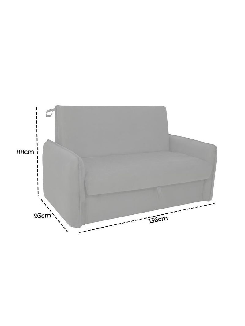 Sofá Cama Para Sala De Estar Zaia Com Baú Veludo Matrix - Rosê Rosê