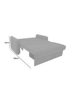 Sofá Cama Para Sala De Estar Zaia Com Baú Veludo Matrix - Rosê Rosê