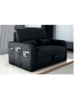 Sofá Cama Lady Day 2 Lugares Conforto Veludo Cinza Matrix Sala Com Baú