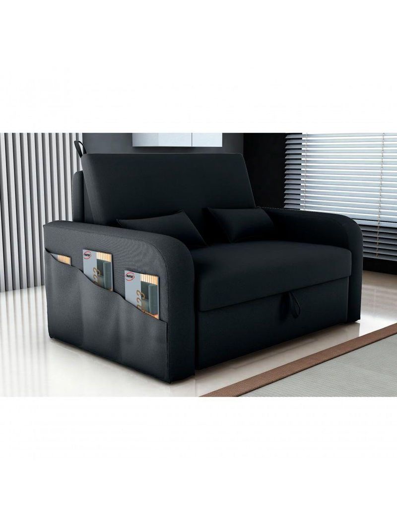 Sofá Cama Lady Day 2 Lugares Conforto Veludo Cinza Matrix Sala Com Baú