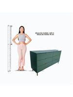 Cômoda Ditália 6 Gavetas Dm-243 Verde Oliva