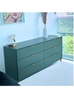 Cômoda Ditália 6 Gavetas Dm-243 Verde Oliva