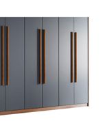 Guarda Roupa Casal Heros 6 Portas E 2 Gavetas Moderna Imbuia / Grafite