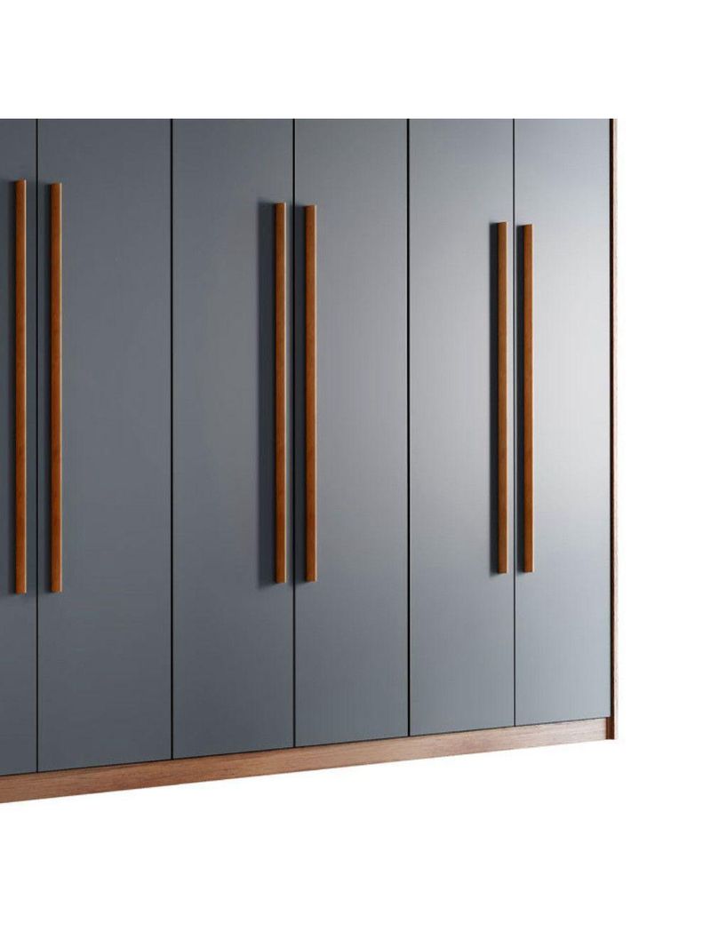 Guarda Roupa Casal Heros 6 Portas E 2 Gavetas Moderna Imbuia / Grafite