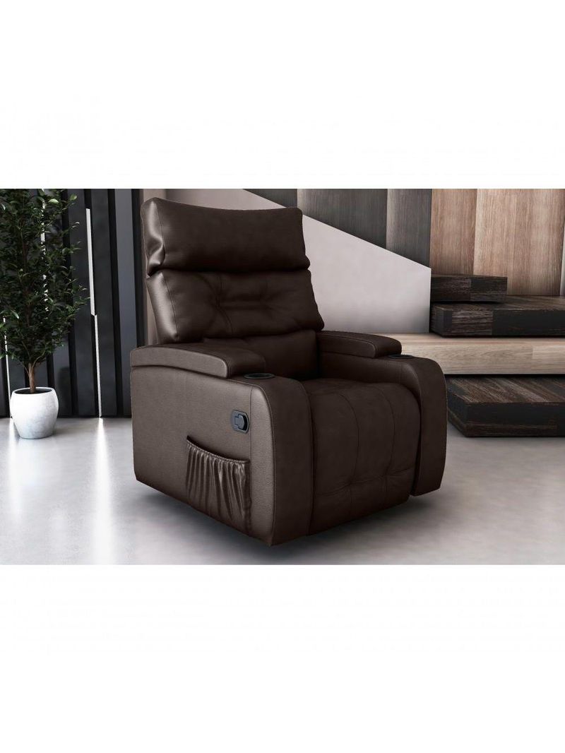 Poltrona Giratório Papai Reclinavel Mx66 Commander Sintetico Marrom Matrix
