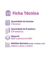 Cozinha Completa Nala Cristaleira 5 Peças 12 Portas Mobilihouse Cinamomo/Cinza Acetinado