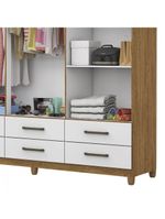 Guarda Roupa D22 6 Portas 6 Gavetas Freijó/Branco