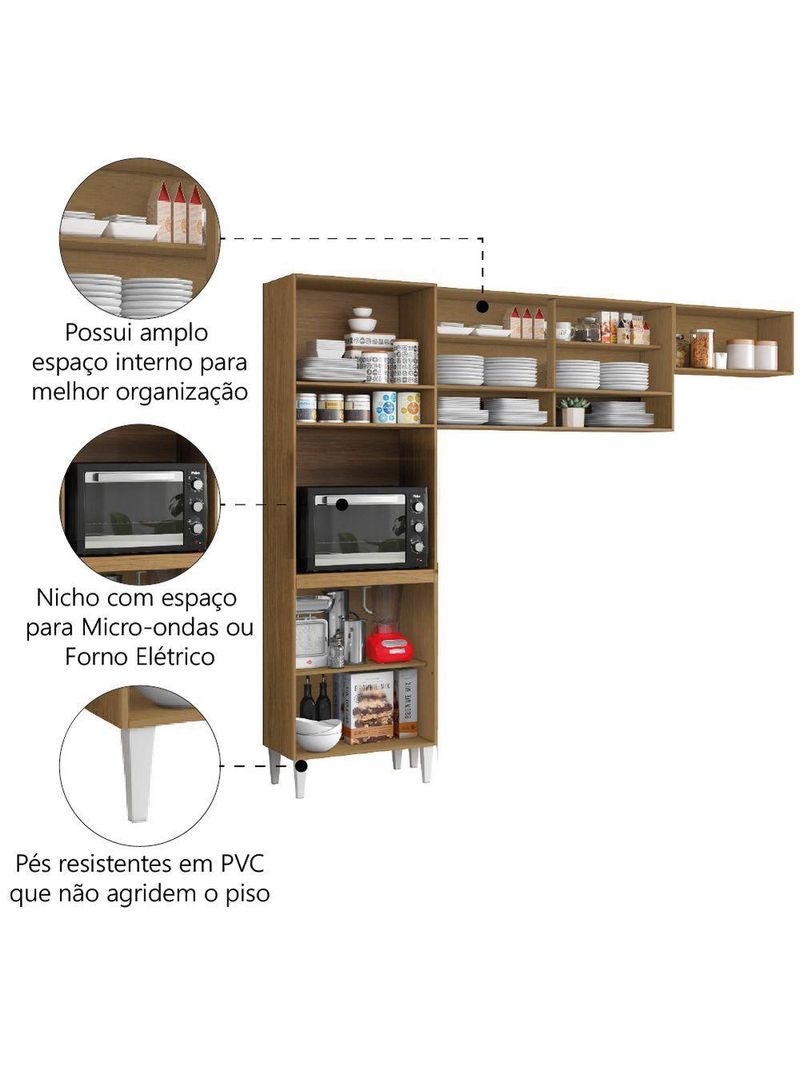 Armário de Cozinha Completa Aurora Atacama Aramóveis Atacam