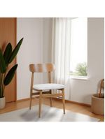 Kit 2 Cadeiras De Jantar Delta Estrutura Aço Carbono Laminado Natural Com Estofado Linho Cru