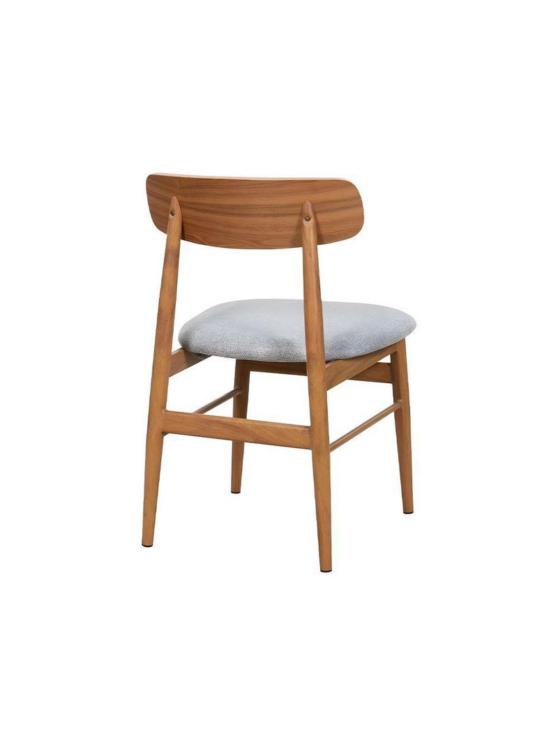 Kit 2 Cadeiras De Jantar Delta Estrutura Aço Carbono Laminado Natural Com Estofado Linho Cru