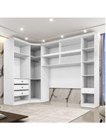 Guarda Roupa Modulado Casal Safira 8 Portas em MDF - Clic Móveis Branco