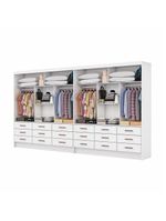 Closet Sevilha 6 Portas Casal Duplo Premium 18 Gavetas