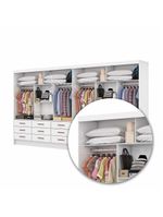 Closet Sevilha 6 Portas Casal Duplo Premium 18 Gavetas