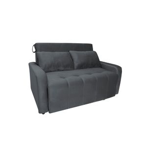 Sofá Cama Para Sala De Estar Amora New Suede - Cinza Cinza