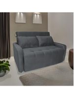 Sofá Cama Para Sala De Estar Amora New Suede - Cinza Cinza
