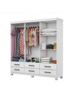 Guarda Roupa Casal D22 6 Portas 6 Gavetas Branco