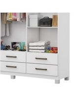 Guarda Roupa Casal D22 6 Portas 6 Gavetas Branco