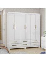 Guarda Roupa Casal D22 6 Portas 6 Gavetas Branco