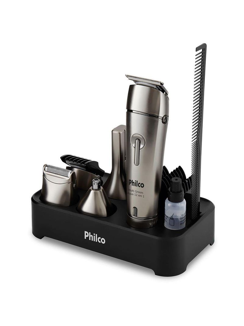 Aparador de Pelos Philco Multi Groom Aqua 12 em 1 Pap03 Bivolt