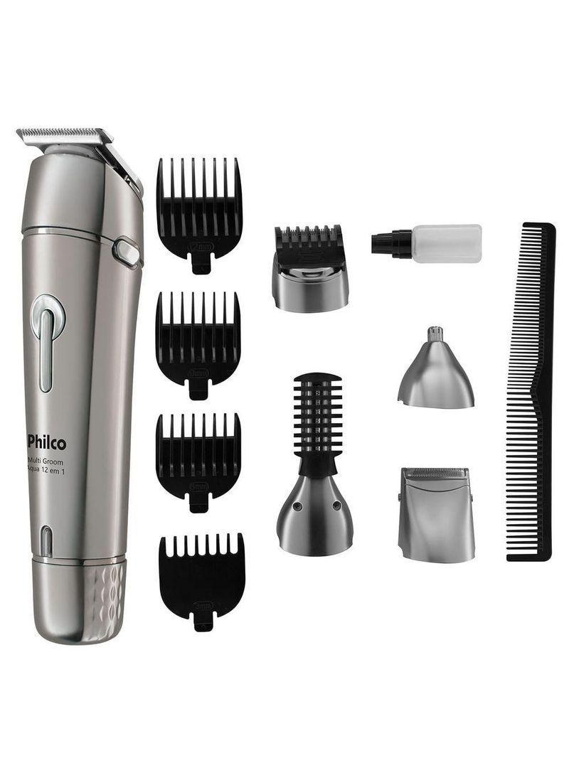 Aparador de Pelos Philco Multi Groom Aqua 12 em 1 Pap03 Bivolt