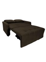 Sofá Cama Para Sala De Estar Amora New Suede - Marrom Marrom