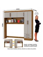 Guarda Roupa Casal Modulado 5 Portas Hercules 4 Portas 4 Gavetas Cinamomo com Off White
