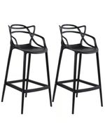 Kit C|2banqueta Baixa Masters Allegra - 66 Cm - Preto