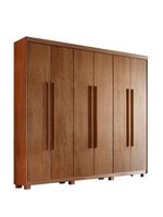 Guarda Roupa Casal Heros 6 Portas Com Pés Moderna Imbuia