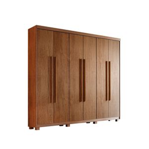 Guarda Roupa Casal Heros 6 Portas Com Pés Moderna Imbuia