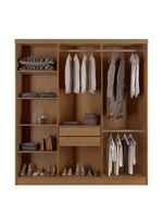 Guarda Roupa Casal Heros 6 Portas Com Pés Moderna Imbuia