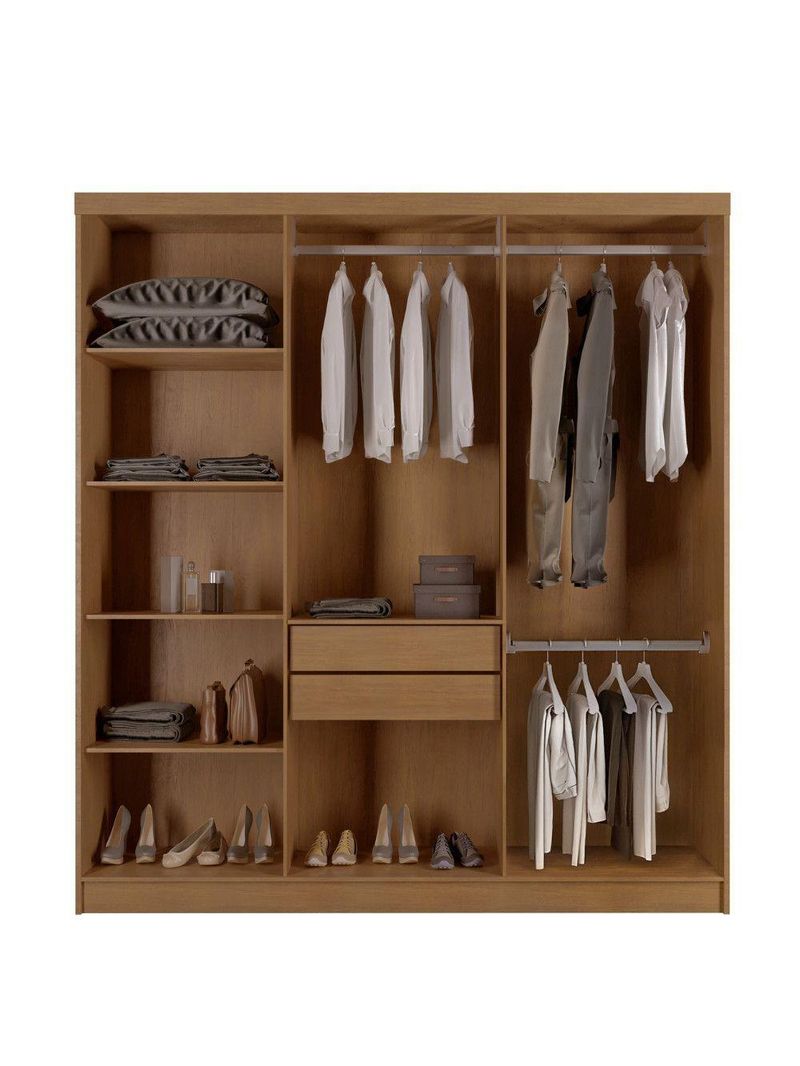Guarda Roupa Casal Heros 6 Portas Com Pés Moderna Imbuia