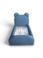 Cama Montessoriana Juvenil Menino Confortável Soft com Colchão Azul