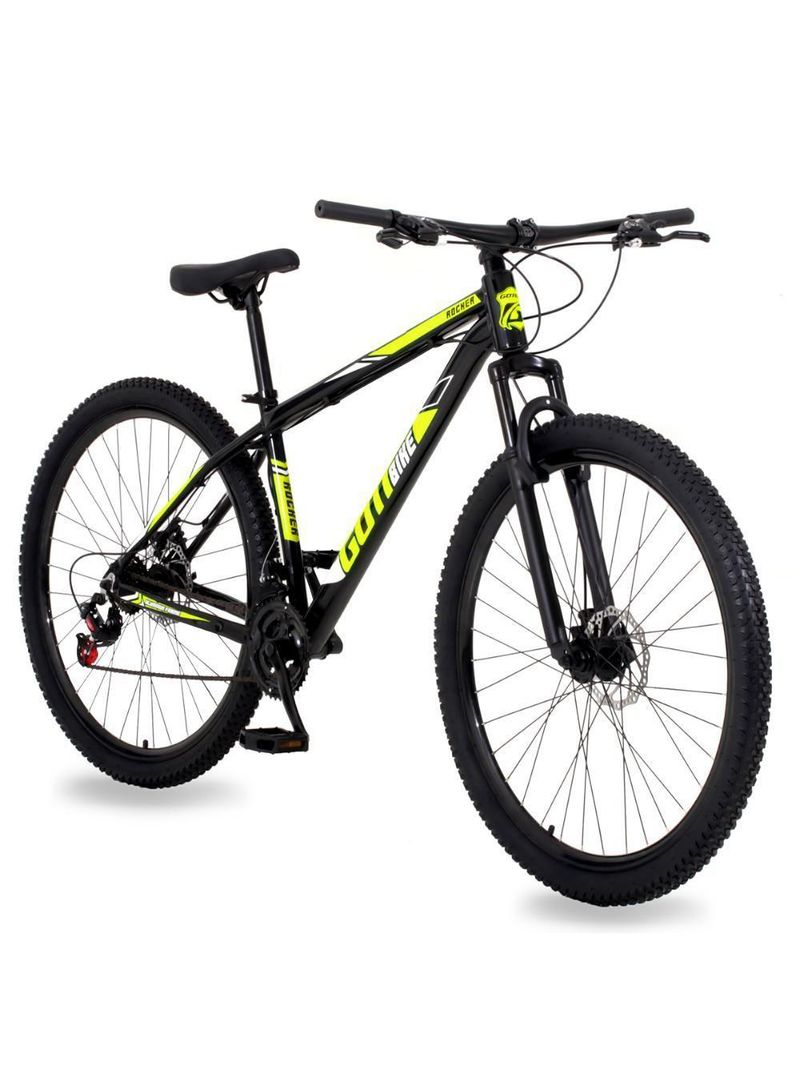 Bicicleta Aro 29 Gott 21 Marchas Câmbio Traseiro Shimano 19 Preto Amarelo