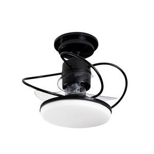Ventilador De Teto Treviso Preto Elegance Led Control Remoto