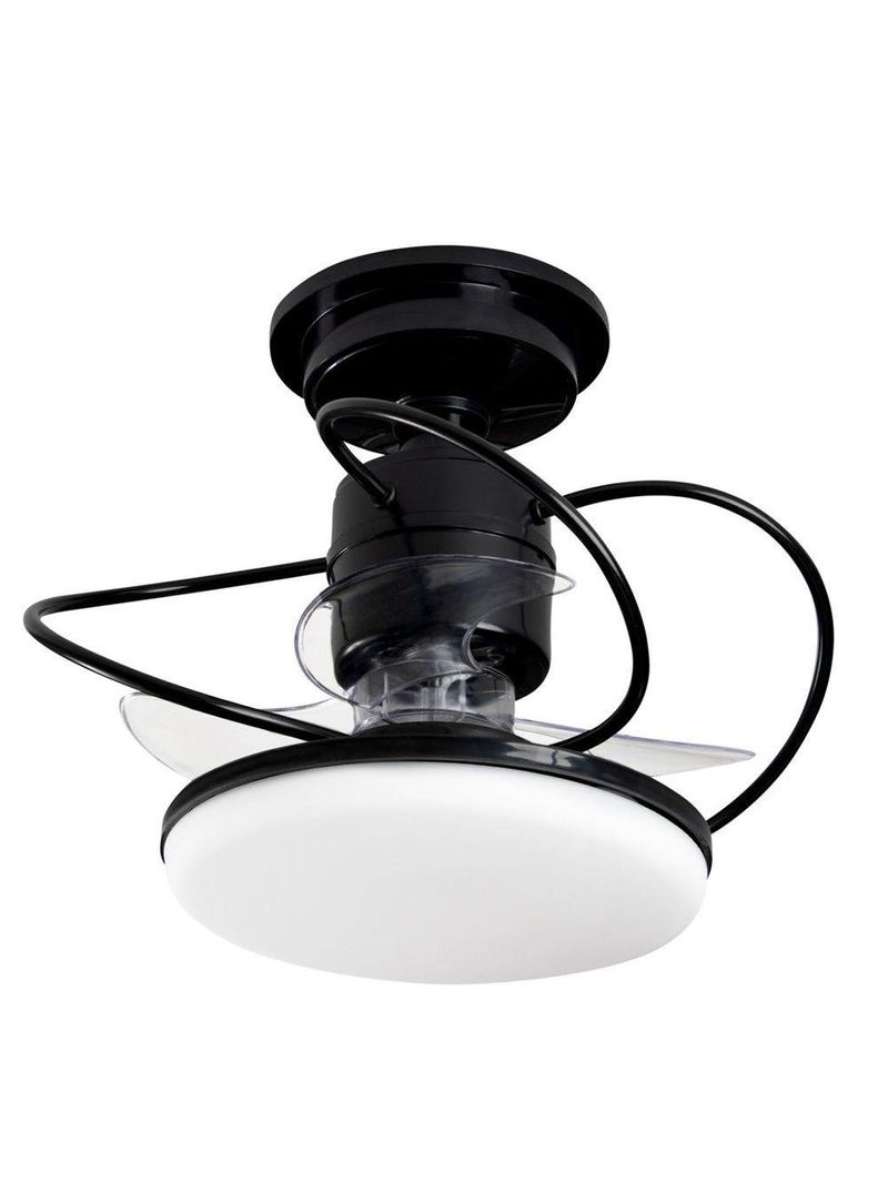 Ventilador De Teto Treviso Preto Elegance Led Control Remoto
