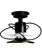 Ventilador De Teto Treviso Preto Elegance Led Control Remoto