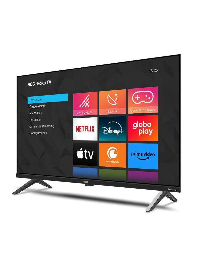 Smart TV 40 AOC Roku DLED HH 40S5045/78 Preto Bivolt
