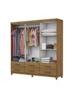 Guarda Roupa D22 6 Portas 6 Gavetas Com Pés Carioca Móveis Freijó