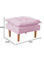 Poltrona De Amamentação Ergonômica Loana Com Puff Suede Rosê