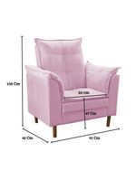 Poltrona De Amamentação Ergonômica Loana Com Puff Suede Rosê