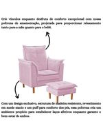 Poltrona De Amamentação Ergonômica Loana Com Puff Suede Rosê